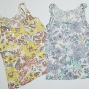 Old navy sequin tank tops